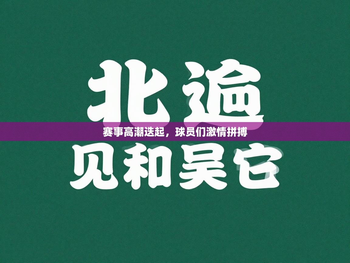 赛事高潮迭起，球员们激情拼搏  第1张